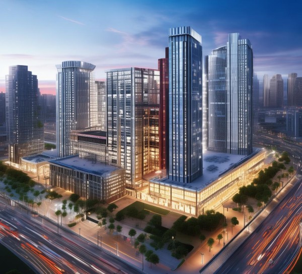 邳州市官湖商贸城建设项目图，区域商贸新地标与城市发展的战略赋能