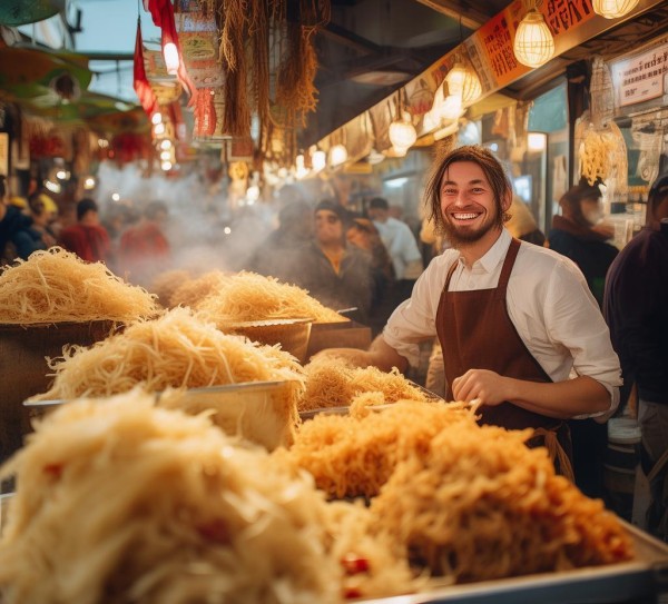 商贸城里的泡酸菜香，和那位会笑的服务员